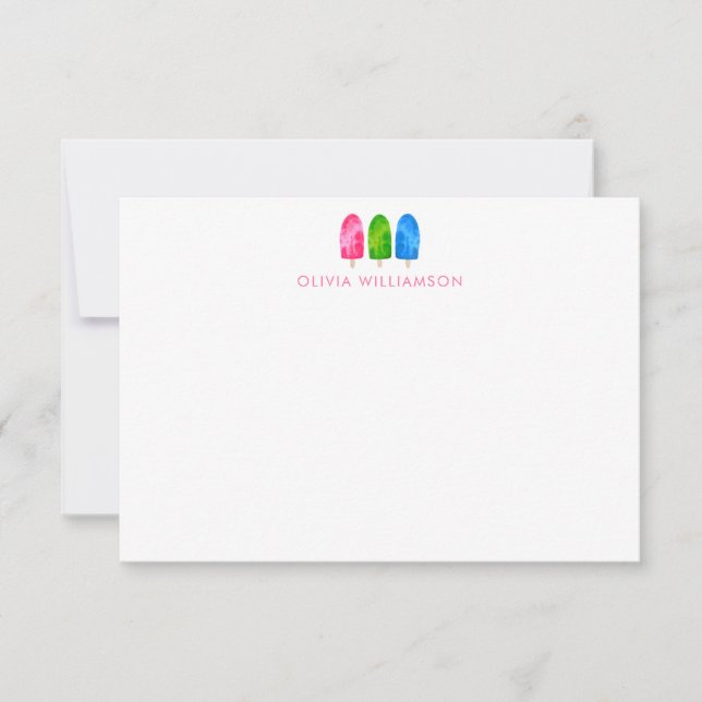 Carte De Remerciements Remerciement pour Baby Shower Popsicle (Devant)