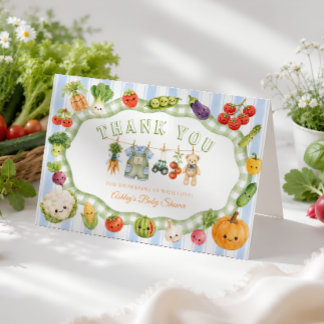 Carte De Remerciements Remerciement pour Baby Shower Rustique Little Spro