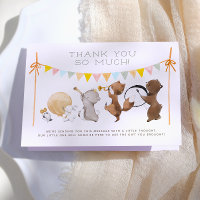 Remerciement pour Baby Shower Thème Animaux des Bo