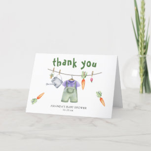 Carte De Remerciements Remerciement pour une baby shower de bébé cultivé