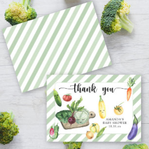 Carte De Remerciements Remerciement pour une baby shower de produits loca