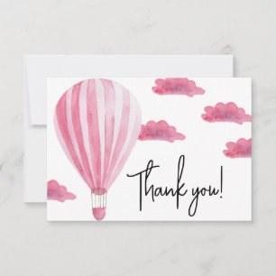 Carte De Remerciements Remerciement pour une baby shower montgolfière