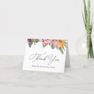 Carte De Remerciements Remerciement pour une douche nuptiale florale trop