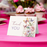 Remerciement pour une vie de papillons floral show