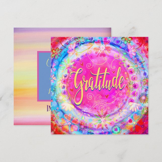 Carte De Remerciements Remerciement Rose Joli Encouragement Pour tous (Devant / Derrière)