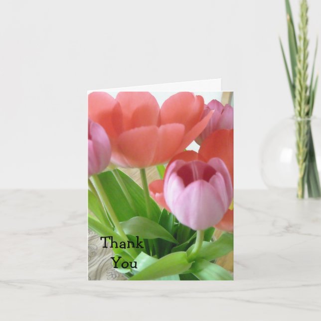 Carte De Remerciements Remerciement Tulipe (Devant)