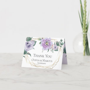 Carte De Remerciements Remerciements   Aquarelle Lavender Peonies