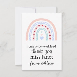 Carte De Remerciements Remerciements aux enseignants - Cadeau pour le mei