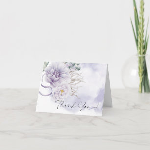 Carte De Remerciements Remerciements BOHO Aquarelle Lilac Peony