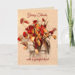 Carte De Remerciements Remerciements Carte Thanksgiving floral