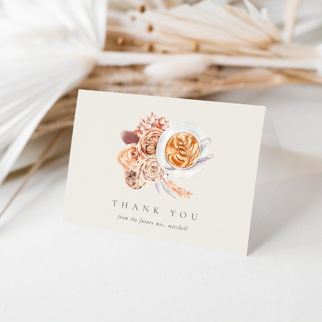 Carte De Remerciements Remerciements de Baby Shower de Mariage Bohème Flo (Créateur téléchargé)