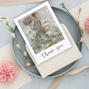 Carte De Remerciements Remerciements de Baby Shower Vintage Art Nouveau