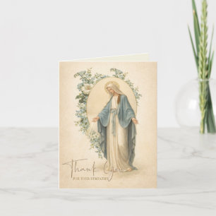 Carte De Remerciements Remerciements de funérailles catholiques Marie Flo