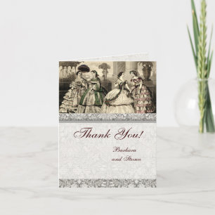 Carte De Remerciements Remerciements de mariage Antique Vintage