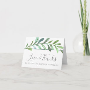 Carte De Remerciements Remerciements de mariage botanique Modern Vines
