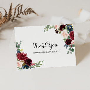 Carte De Remerciements Remerciements de Mariage Champêtre d'Automne en Bo