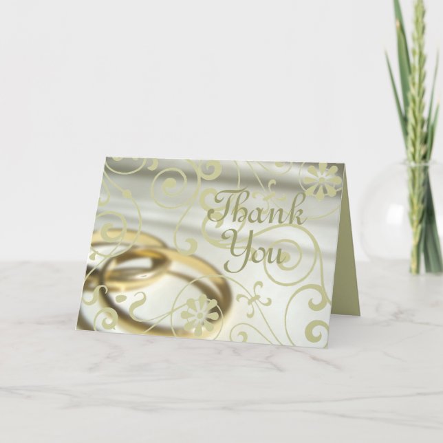 Carte De Remerciements Remerciements de mariage (couleur personnalisable  (Devant)