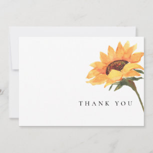 Carte De Remerciements Remerciements de mariage Fleur de tournesol à l'aq