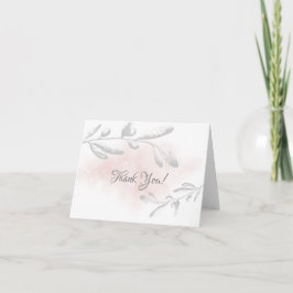 Carte De Remerciements Remerciements de mariage floral aquarelle rose