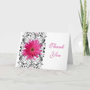 Carte De Remerciements Remerciements de mariage floraux Gerbera Daisy noi