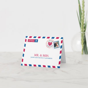 Carte De Remerciements Remerciements de mariage par pneumatique de Chicag