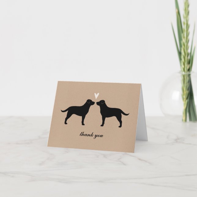 Carte De Remerciements Remerciements de mariage pour retrievers Labrador  (Devant)