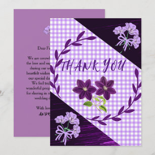 Carte De Remerciements Remerciements de mariage tendance Bohème Moderne L
