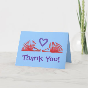 Carte De Remerciements Remerciements! - Hérisson avec coeur