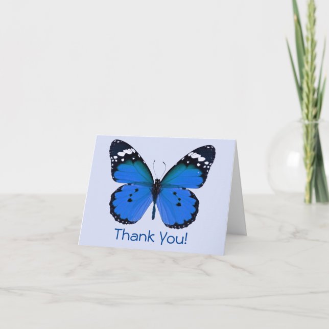 Carte De Remerciements Remerciements! Message de Personnaliser de papillo (Devant)