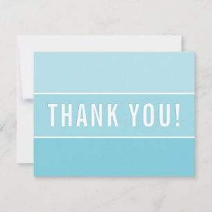 Carte De Remerciements REMERCIEMENTS PHOTO ombre moderne bleu turquoise