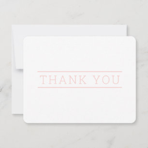 Carte De Remerciements REMERCIEMENTS PHOTO simple moderne type blush rose