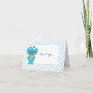 Carte De Remerciements Remerciements pour Baby Shower de Cookie Monster