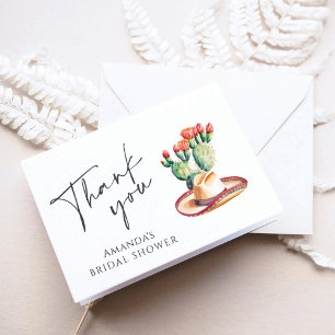 Carte De Remerciements Remerciements pour Baby Shower de Mariage Fiesta