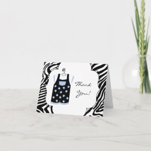 Carte De Remerciements Remerciements pour Baby Shower Garçon Zèbre Bleu N