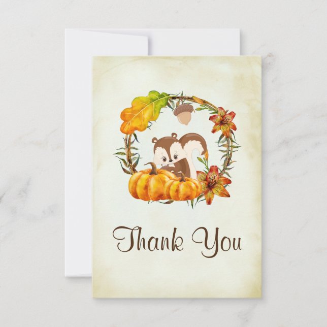 Carte De Remerciements Remerciements pour Baby Shower pour un adorable éc (Devant)