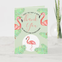 Remerciements pour Baby Shower Tropical Flamingo A