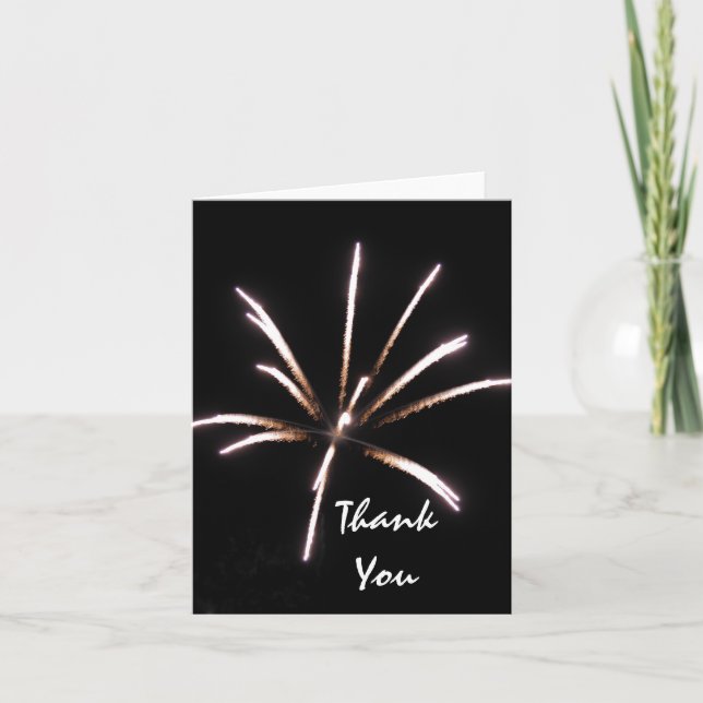 Carte De Remerciements Remerciements pour Feu d'Artifice (Devant)