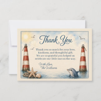 Carte De Remerciements Remerciements pour la Baby Shower de Future Plonge