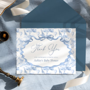 Carte De Remerciements Remerciements pour la Baby Shower sur le thème des
