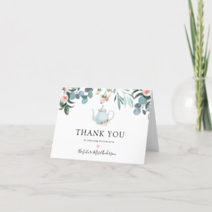 Carte De Remerciements Remerciements pour la Baby Shower Time for Tea