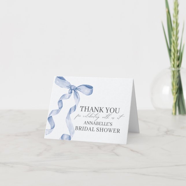Carte De Remerciements Remerciements pour la fête de douche nuptiale de B (Devant)