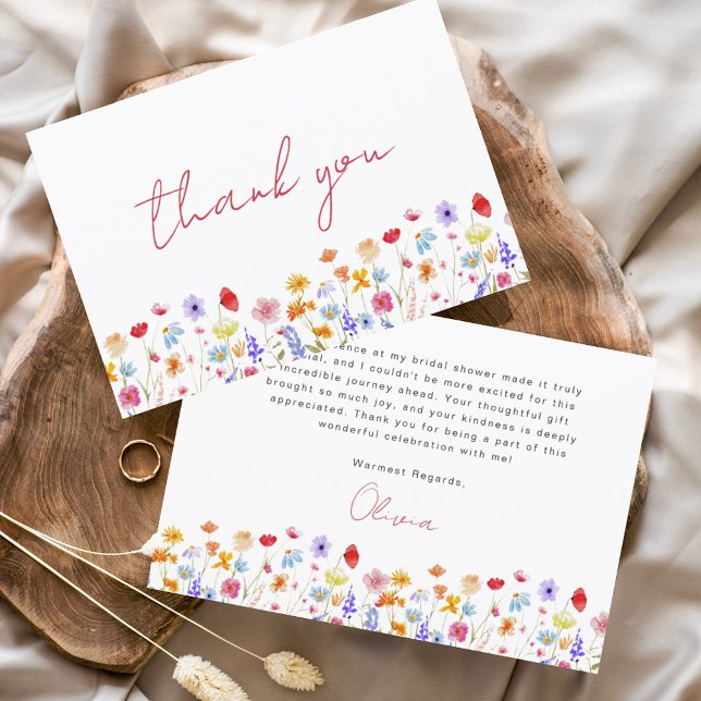 Carte De Remerciements Remerciements pour la fête de mariage dans le jard (Créateur téléchargé)