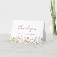 Remerciements pour la Fête de Mariée Wildflower Fu