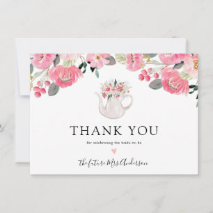Carte De Remerciements Remerciements pour la Garden Tea Party Baby Shower