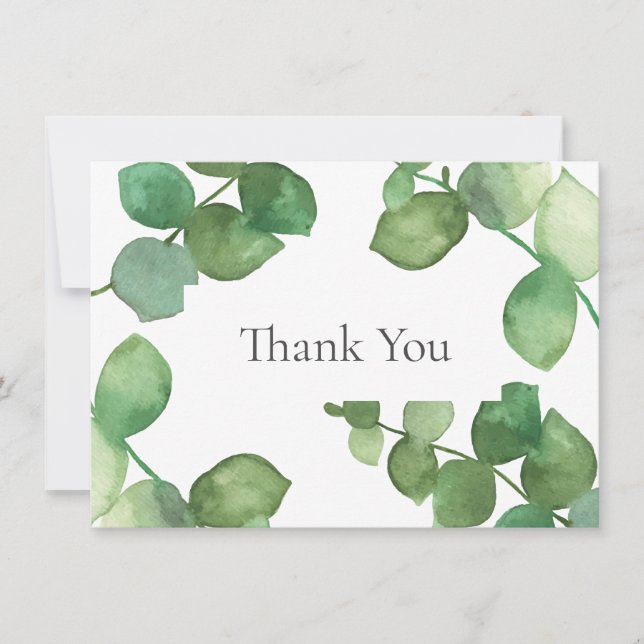 Carte De Remerciements Remerciements pour la verdure de la forêt d'eucaly (Devant)