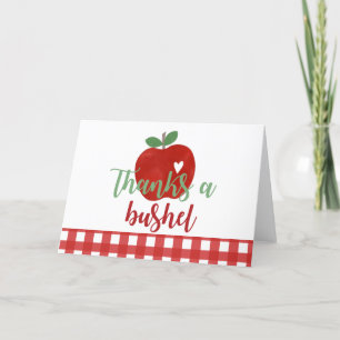 Carte De Remerciements Remerciements pour l'anniversaire de la Pomme une 