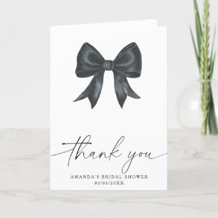 Carte De Remerciements Remerciements pour le mariage avec un nœud noir 