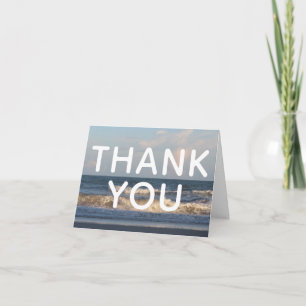 Carte De Remerciements Remerciements pour un mariage sur la plage avec ph