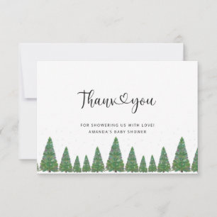 Carte De Remerciements Remerciements pour une baby shower Evergreen