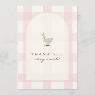 Carte De Remerciements Remerciements pour une Baby Shower Fille au thème